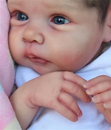 billiga -20 tum reborn baby doll redan målad reborn baby doll miley samma som bild verklighetstrogna soft touch 3d hudmålat hår synliga ådror