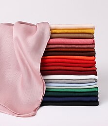 halpa -muslimihuivi ryppyinen huivi naisten abaya kiinteä hijab ramadan hijabit naiselle abayas mekko turbaani pikahuivi