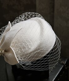 baratos -Retro Vintage Anos 50 Chapéu Fascinador Kate Middleton Fantasia Mulheres Baile de Máscaras Festa / Noite Festa de Solteira Adulto Chapéu