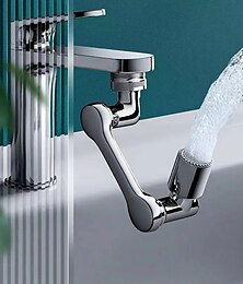 cheap -2 Modes 1080 Degree Faucet Extender, Universal Mechanical Arm Faucet Aerator Splash Kitchen Tap Filter Nozzle Bubbler Bathroom Kitchen Washroom Faucet Aerator Attachment