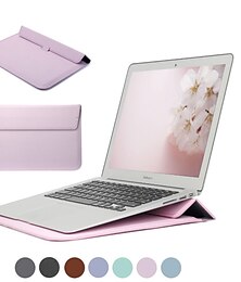 abordables -Sacoche ordinateur portable 12 " 13" 14" pouce Compatible avec Macbook Air Pro, HP, Dell, Lenovo, Asus, Acer, Chromebook Notebook Waterproof Anti-Chocs Cuir Couleur unie pour Bureau