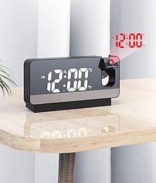 billige -smart vekkerklokke s282a for led digital projeksjon vekkerklokkebord elektronisk vekkerklokke med projeksjonstid projektor soverom nattbordsmodus