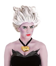 voordelige -Cosplaypruiken Blond Wit Gemengde Kleur Recht Synthetisch haar Kort Pruiken Dames Pruiken Voor feest