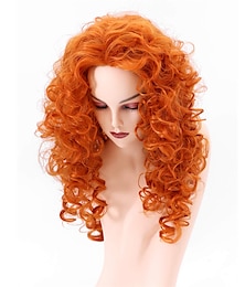 economico -parrucche a testa intera con capelli lunghi ricci ondulati per le donne parrucche di halloween per parrucchini per feste cosplay