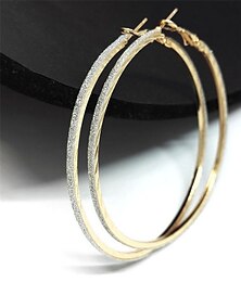 billige -Dame Øreringer Elegant og moderne Fest Ren farge Ørering / Bryllup / Gylden / Svart / Sølv / Høst