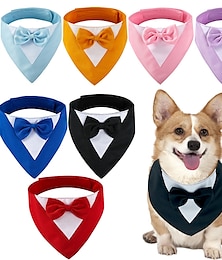 abordables -Chien Chat Accessoires bavoirs triangles Chapeau de bandana d'anniversaire de chien Cravate / Noeud Papillon Adorable Doux Respirable Doux Quotidien Casual Quotidien Vêtements pour chiens for Rauque