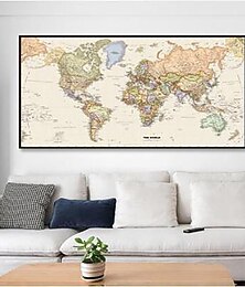 billiga -1 panel karta tryck affischer/bild färgkarta modern väggkonst väggbonad present heminredning rullad duk utan ram oinramad osträckt flera storlekar
