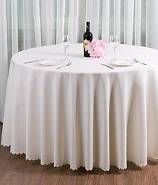 economico -tovaglie rotonde tovaglie in tessuto biancheria per feste di nozze poliestere ricevimenti banchetti eventi cucina sala da pranzo