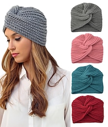 billige -muslimsk indre hijab caps bohemia turban cross wrap head indisk lue strikking hijab panser turbante caps for kvinner