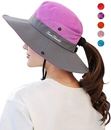economico -Cappello Per uomo Per donna Cappello da sole Cappello a secchiello Cappello da escursionismo Portatile Traspirante Asciugatura Rapida per Pesca Arrampicata Spiaggia Patchwork Nylon Estate