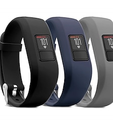 billige -3 pakke Klokkerem til Garmin Vivofit 3 Vivofit JR Vivofit jr 2 Silikon Erstatning Stropp Elastisk Vanntett Justerbar Sportsrem Armbånd