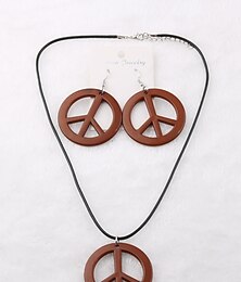 levne -60. léta Hippie 70. léta Náhrdelník Maškarní Piece&Love Maškarní kostým Pánské Dámské Plesová maškaráda Večírek Pride Parade Měsíc hrdosti Dospělé Náušnice Náhrdelníky