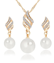 ieftine -Seturi de bijuterii Pandative For Pentru femei Cadouri de Crăciun Petrecere Nuntă Cristal Imitație de Perle Ștras Infinit / Colier / cercei / Seturi de bijuterii de mireasă / Ocazie specială