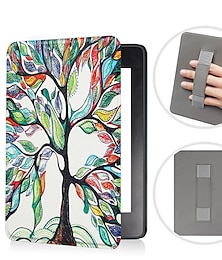cheap -Tablet Case Cover For Amazon Kindle Paperwhite 6.8'' 11th Kindle 6"(10th Gen-2019) Handle Smart Auto Wake / Sleep Shockproof Graphic Wood Grain 3D Cartoon PU Leather