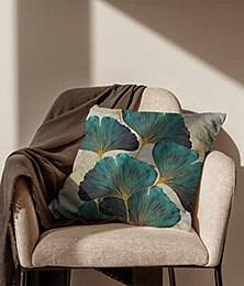 abordables -lot de 4 taies d'oreiller branches ouvertes et feuilles mobiles faux lin carré décoratif taies d'oreiller canapé housses de coussin coussin extérieur pour canapé canapé lit chaise doré