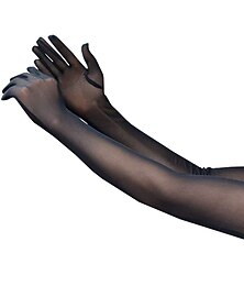 preiswerte -Opernhandschuhe Lange Handschuhe Abendhandschuhe Lange Handschuhe Retro Vintage Brüllen 20s 1920s Polyester Für Flapper-Mädchen Cosplay Karneval Damen Modeschmuck Modeschmuck