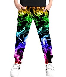 economico -Da ragazzo 3D Pop art Pantaloni Primavera Autunno Attivo Streetwear 3D Bambino 3-12 anni Esterno Strada Sport Standard