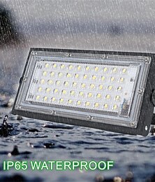 abordables -1/2 Uds luz de inundación led al aire libre 220v 240v reflector impermeable ip65 reflector proyector led exterieur foco foco