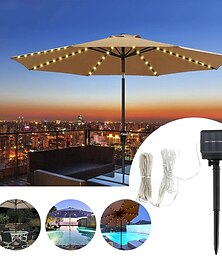 economico -luce solare per ombrellone da esterno 104 led luce per stringa fata impermeabile per cortile giardino decorazione da campeggio illuminazione colorata di natale
