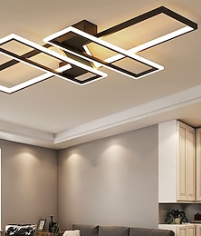 preiswerte -LED-Deckenleuchten 4-Licht 90/120cm Unterputzleuchten LED moderne Stil Esszimmer Schlafzimmerleuchten 110-240V nur dimmbar mit Fernbedienung