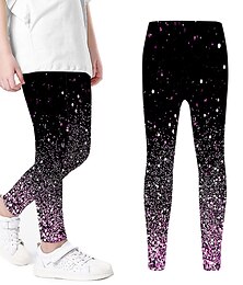 preiswerte -Kinder Mädchen Hose Gamaschen Grün Rosa Gold Graphic Frühling Sommer 3D-Druck Strasse 3-12 Jahre