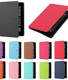 olcso -Tabletta tokok Kompatibilitás Amazon Kindle Paperwhite 6,8" 11 Paperwhite 6'' 10 Hordozható Flip Teljes testvédő Egyszínű TPU PU bőr