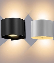 baratos -luz de parede led externa/interna 12w fonte de luz dupla à prova d'água ângulo luminoso ajustável branco quente/luz branca lâmpada de parede de duas cores ac85-265v