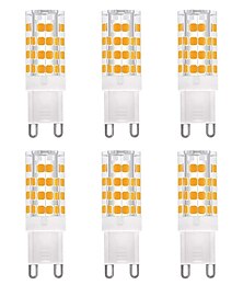 halpa -6kpl led-lamppu g9 bipin-lamppu 4w ac220v 52 led smd2835 kohdevalo kattokruunu kattovalo 40w halogeeni vastaava lämmin kylmä valkoinen ac110-240v ei himmennettävä