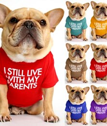 abordables -Ropa de lucha francesa pug pug shar pei bulldog ropa para mascotas cuello redondo camiseta teddy panda ropa para perros