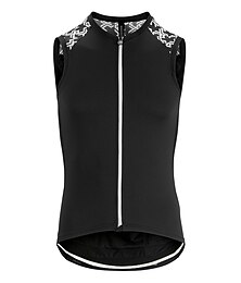 abordables -Hombre Maillot de Ciclismo Sin Mangas Bicicleta Camiseta con 3 bolsillos traseros MTB Bicicleta Montaña Ciclismo Carretera Transpirable Secado rápido Dispersor de humedad Bandas Reflectantes Negro