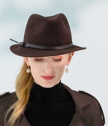 economico -nobile lana signore partito / outdoor cappello / casual con cintura in pelle (più colori)