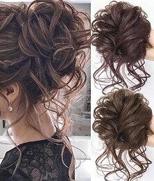 abordables -Usine Vente en gros commerce extérieur perruque synthétique chignon anneau de cheveux en désordre anneau de cheveux élastique rotule confortable au quotidien