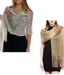 baratos -Women's Scarves Shawl Party Daily Solid / Plain Color Polyester / Viscose Formal Casual Bohemia 1 PC