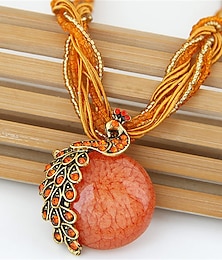 cheap -Women's necklace Ethnic Style Street Gem Necklaces