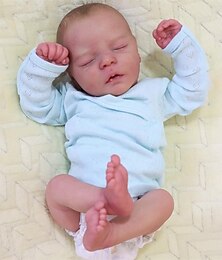 preiswerte -40 cm große neugeborene Babypuppe darren lebensechte handbemalte 3D-Puppe mit Adern mehrere Schichten Kunstpuppe zum Sammeln