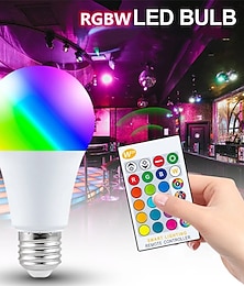 Χαμηλού Κόστους -2 τεμ. 15w e27 e26 led λαμπάκι rgbw λάμπα 16 χρώματος που αλλάζει ομαλή fade flash mode strobe ir τηλεχειριστήριο διακόσμηση σπιτιού γιορτινό φως 110-240v