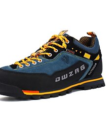 cheap -Men's Hiking Shoes Mountaineer Shoes Hiking Boots Anti-Shake / Damping Cushioning Ventilation Impact Low-Top Outsole Pattern Design Hunting Climbing Fishing Nubuck Fall Spring Summer Yellow Red