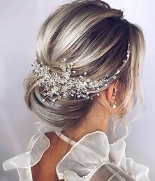 economico -gioielli da sposa accessori per capelli fatti a mano fascia per capelli a forma di cristallo oro e argento accessori per abiti in garza di cristallo copricapo