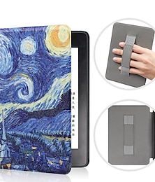 billige -Tablett Etuier Covere Til Amazon Kindle Paperwhite 6,8'' 11 2021 Håndtak Smart automatisk vekking / dvale Helkroppsbeskyttende Grafisk Plast PU lær