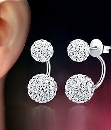 cheap -Women's Drop Earrings Geometrical Precious Fashion Cute Stylish Elegant Korean Earrings Jewelry Silver For Wedding Party Holiday Engagement Festival 1 Pair
