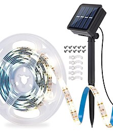 cheap -Solar RGB LED Strip Light 8 Lighting Modes Outdoor Waterproof IP65 3M 9.8ft Garden Pathway Deck Terrace Decorative Lighting