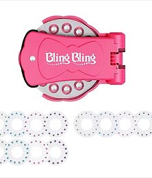 economico -kit per capelli con strass collezione glam gemme per capelli per ragazzecome con strumento per lo styling glam e 180 gemme - carica fai clic su bling! moda capelli