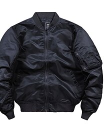 voordelige -Voor heren Wandeljack Bomberjack Militaire tactische jas Buitenshuis Thermisch Warm Winddicht Ademend Lichtgewicht Overkleding Windjacks Kleding Bovenlichaam Jagen Vissen Klimmen Zwart Leger Groen