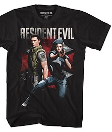 billiga -Resident Evil Tvättbjörnsstaden T-shirt Animé Tecknat Anime Klassisk Gatustil Huvtröja Till Par Herr Dam Vuxna 3D-utskrift