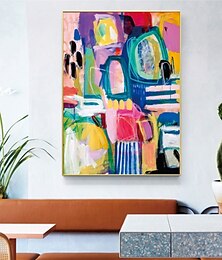 billige -håndlavet håndmalet oliemaleri vægkunst pink moderne abstrakt boligdekoration indretning rullet lærred uden ramme ustrakt