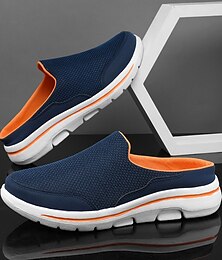 economico -mocassini slip-on leggeri da uomo in rete – muli casual traspiranti e comodi per le passeggiate estive all'aperto