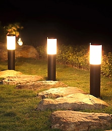 voordelige -2 stuks Pathway lichten solar outdoor tuinverlichting roestvrij staal waterdichte led gazon licht villa achtertuin straatverlichting binnenplaats landschap decoratie lamp