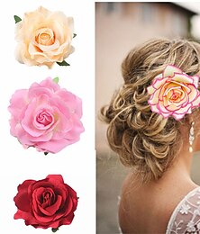 Недорогие -цветок аксессуары для волос море праздник голова кружево шпилька танцевальное представление роза корсаж