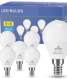 billige -12pcs 6pcs 6W LED Globe Light Bulb 600lm E14 G45 20 LED Beads SMD 2835 60W Halogen Equivalent Warm Cold White 110-240V