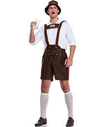 economico -Festival Internazionale della Birra Oktoberfest Lederhosen Bavarese Tedesco Monaco di Baviera Prati Per uomo Panno in stile tradizionale Blusa Shorts